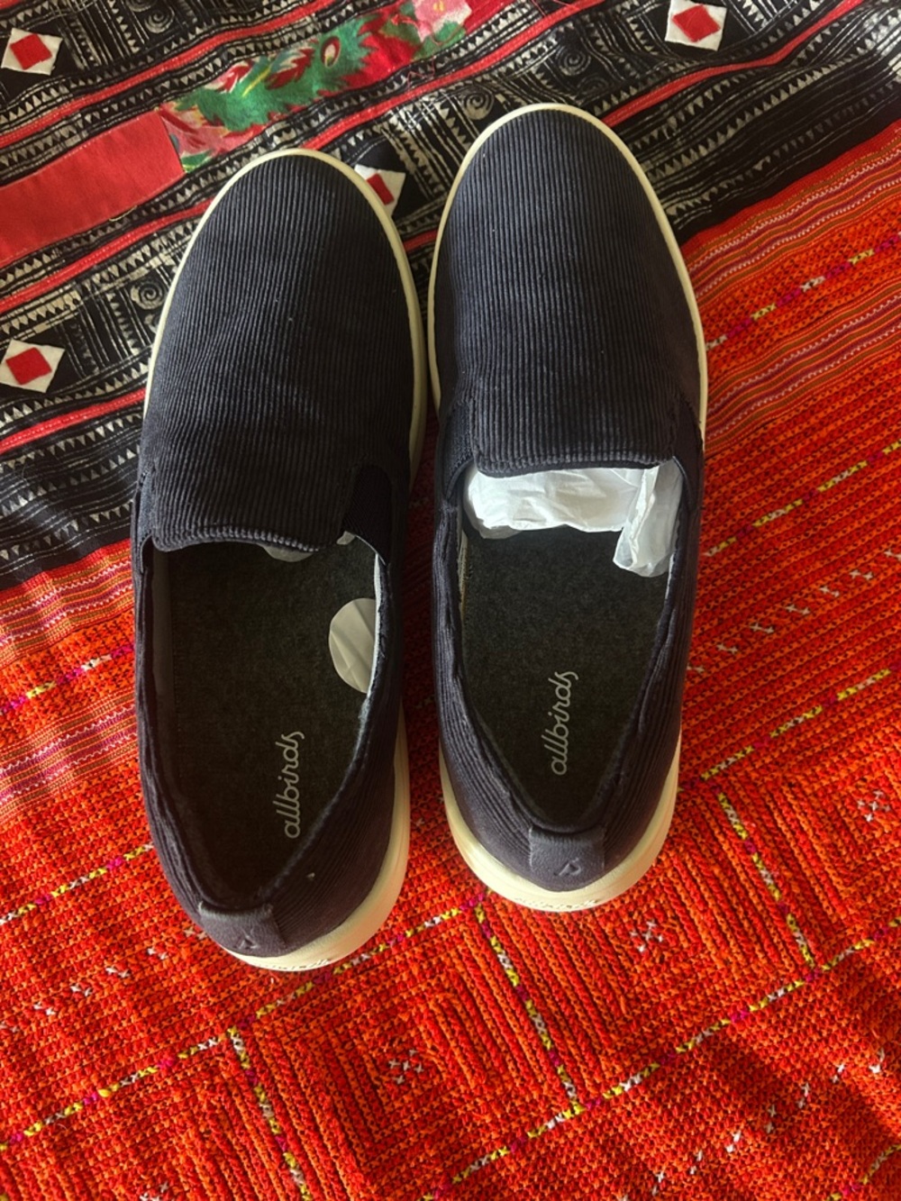 Allbirds Women’s Slip-On Loafers in Navy Corduroy size 10